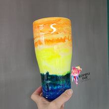 Load image into Gallery viewer, CUSTOMIZE Ryan Made: Blue/Yellow/Orange Inks 30 oz Modern Tumbler
