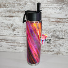 Load image into Gallery viewer, Pink, Orange &amp; Black Milkyway 25 oz Water Bottle Tumbler
