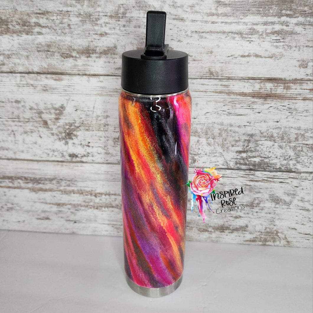 Pink, Orange & Black Milkyway 25 oz Water Bottle Tumbler