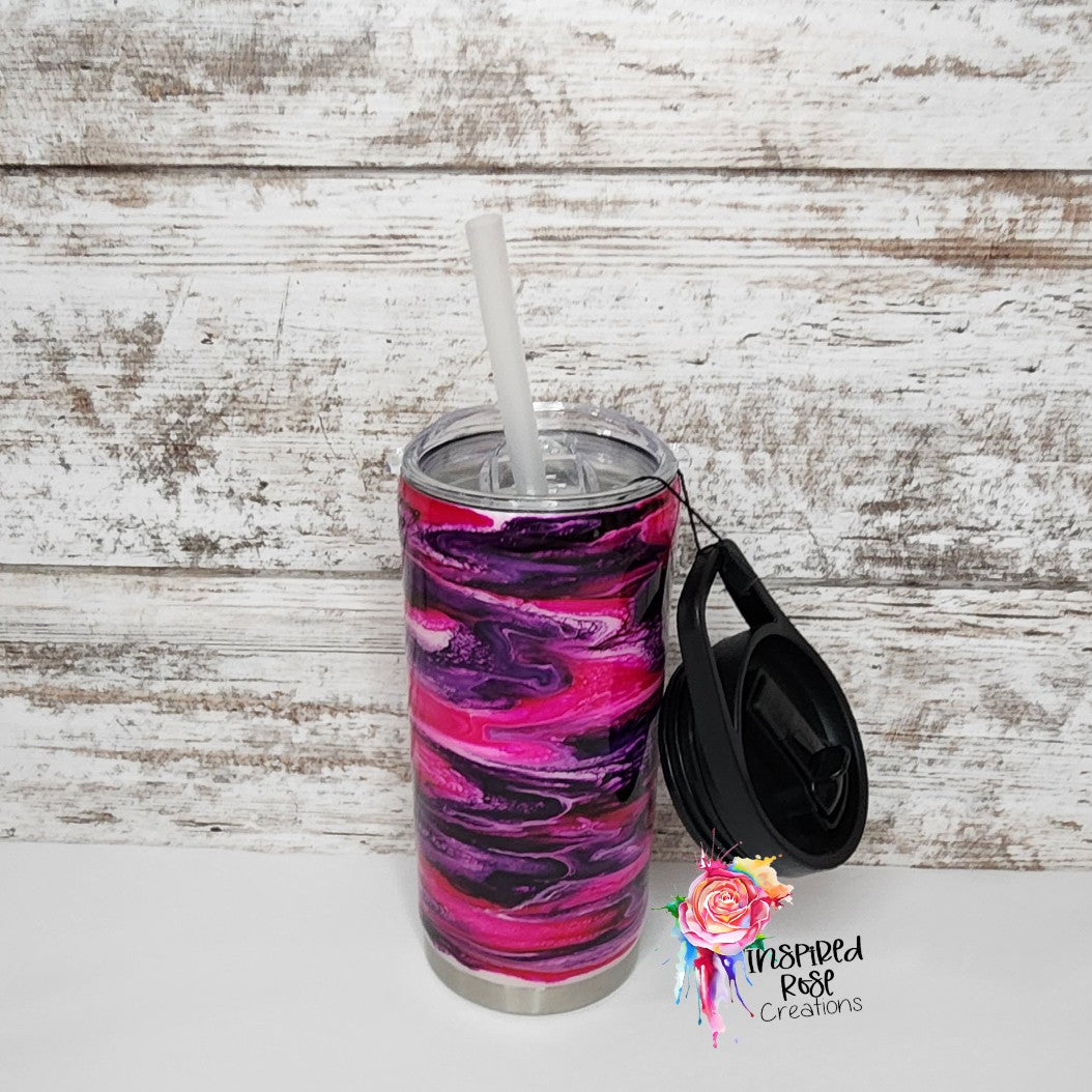 Pink & Purple Alcohol Inks 15 oz Duo Tumbler