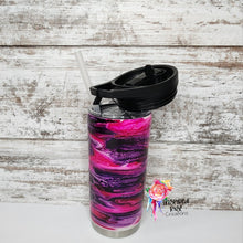 Load image into Gallery viewer, Pink &amp; Purple Alcohol Inks 15 oz Duo Tumbler
