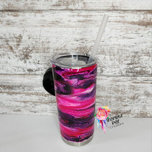 Load image into Gallery viewer, Pink &amp; Purple Alcohol Inks 15 oz Duo Tumbler
