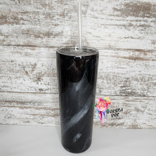 Load image into Gallery viewer, Black &amp; White Marble 30 oz Skinny Tumbler
