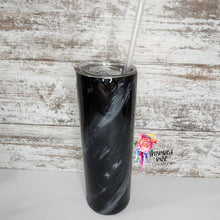 Load image into Gallery viewer, Black &amp; White Marble 30 oz Skinny Tumbler
