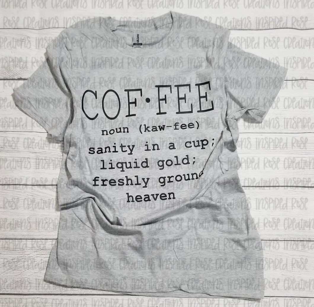 Coffee Definition T-shirt