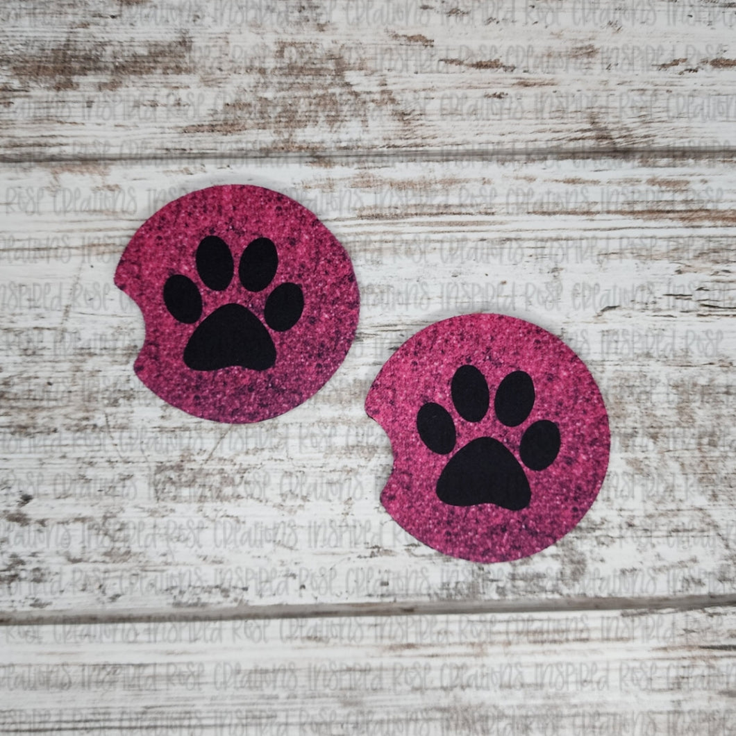 Paw Print Car Coaster