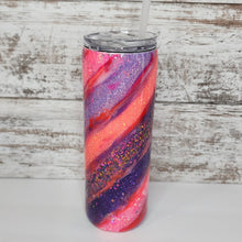 Load image into Gallery viewer, Pink/Purple/Coral Milkyway 20 oz Duo Skinny Tumbler
