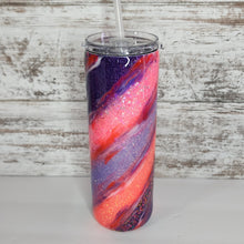 Load image into Gallery viewer, Pink/Purple/Coral Milkyway 20 oz Duo Skinny Tumbler
