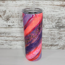 Load image into Gallery viewer, Pink/Purple/Coral Milkyway 20 oz Duo Skinny Tumbler
