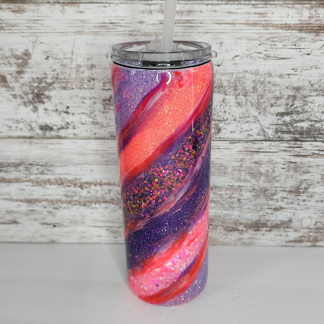 Pink/Purple/Coral Milkyway 20 oz Duo Skinny Tumbler