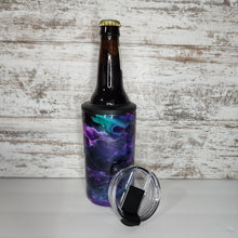 Load image into Gallery viewer, Purple &amp; Teal Alcohol Ink 4 in 1 Can Cooler
