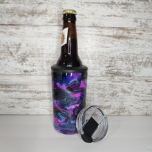 Load image into Gallery viewer, Purple &amp; Teal Alcohol Ink 4 in 1 Can Cooler
