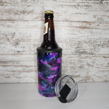 Load image into Gallery viewer, Purple &amp; Teal Alcohol Ink 4 in 1 Can Cooler
