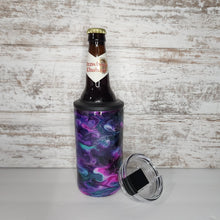 Load image into Gallery viewer, Purple &amp; Teal Alcohol Ink 4 in 1 Can Cooler
