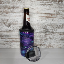 Load image into Gallery viewer, Purple &amp; Teal Alcohol Ink 4 in 1 Can Cooler
