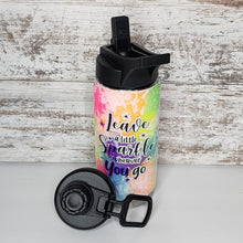 Load image into Gallery viewer, Leave a Little Sparkle 18 oz Duo Water Bottle Tumbler
