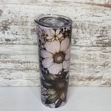 Load image into Gallery viewer, Flower Purple 20 oz Skinny Sub Shimmer Tumbler
