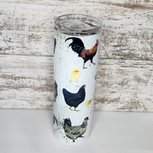 Load image into Gallery viewer, Crazy Chicken Lady 20 oz Skinny Sub Tumbler
