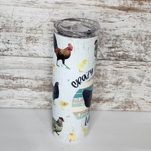 Load image into Gallery viewer, Crazy Chicken Lady 20 oz Skinny Sub Tumbler
