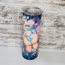 Load image into Gallery viewer, Butterfly 20 oz Skinny Sub Glow Tumbler
