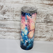 Load image into Gallery viewer, Butterfly 20 oz Skinny Sub Glow Tumbler
