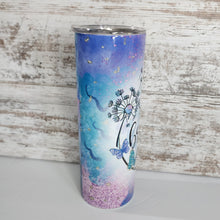 Load image into Gallery viewer, Just Breathe 20 oz Skinny Sub Shimmer Tumbler
