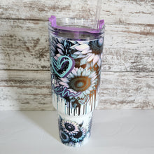 Load image into Gallery viewer, 40 oz Purple handle Let Them Tumbler
