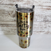 Load image into Gallery viewer, 40 oz Black Handle Stainless Don&#39;t Be Salty Heifer Tumbler
