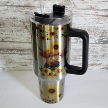 Load image into Gallery viewer, 40 oz Black Handle Stainless Don&#39;t Be Salty Heifer Tumbler
