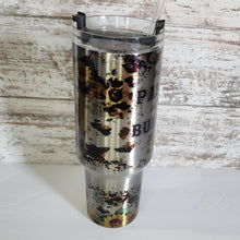 Load image into Gallery viewer, 40 oz Black Handle Stainless Heifer Tumbler
