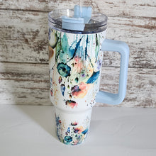 Load image into Gallery viewer, 40 oz Blue handle with Highland Cow Tumbler
