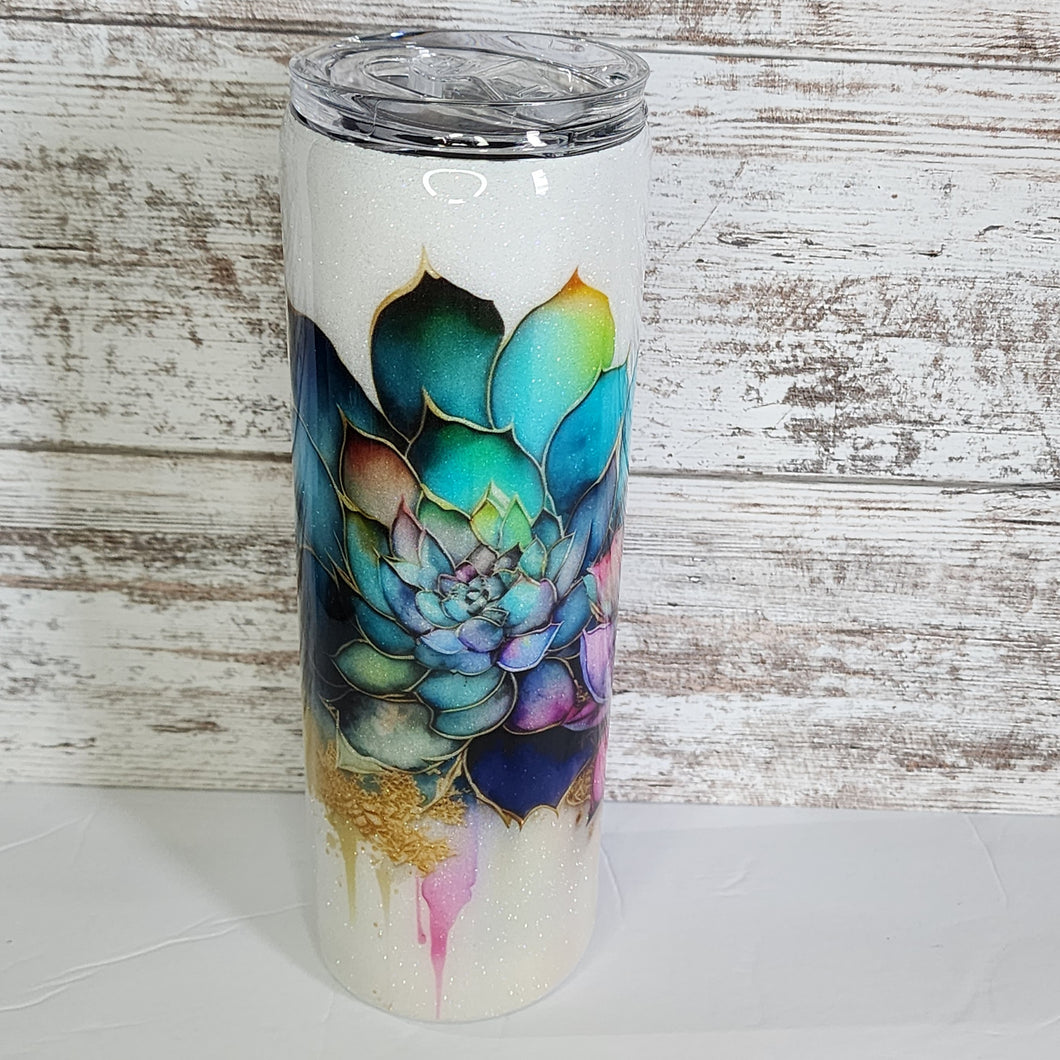 Succulent 30 oz Skinny Tumbler