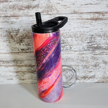 Load image into Gallery viewer, Pink/Purple/Coral Milkyway 20 oz Duo Skinny Tumbler
