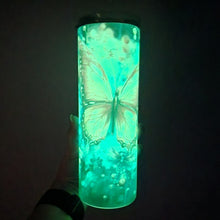 Load image into Gallery viewer, Butterfly 20 oz Skinny Sub Glow Tumbler
