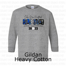 Load image into Gallery viewer, PREORDER CLOSES 12/30 (Expected 2/3) DNH Volleyball License Plate YOUTH Long Sleeve T-Shirt
