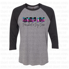 Load image into Gallery viewer, PREORDER CLOSES 9/3 (Expected 10/11) RAINBOW LAND License Plate ADULT 3/4 Sleeve Raglan
