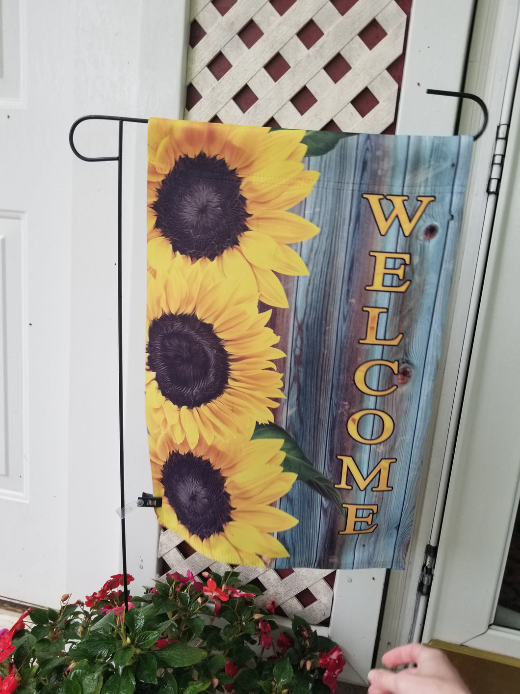 Sunflower Welcome Garden Flag