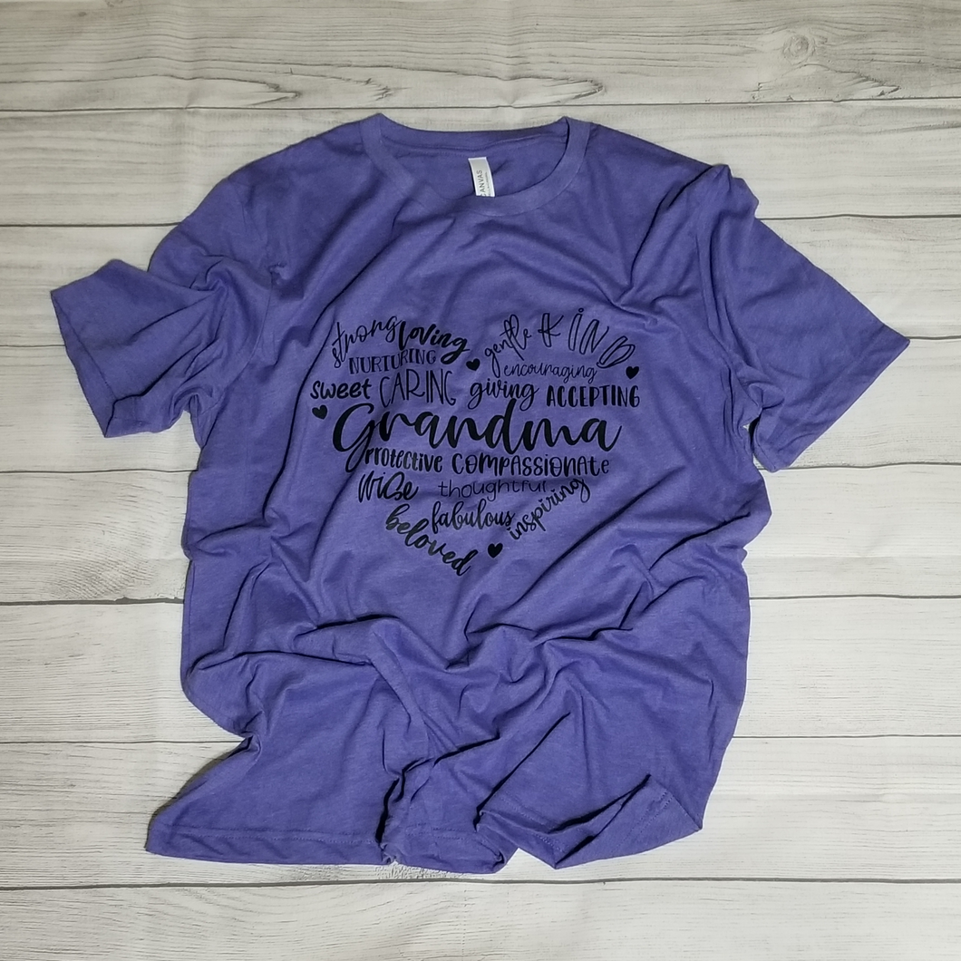 SMALL  Grandma Heart T-Shirt